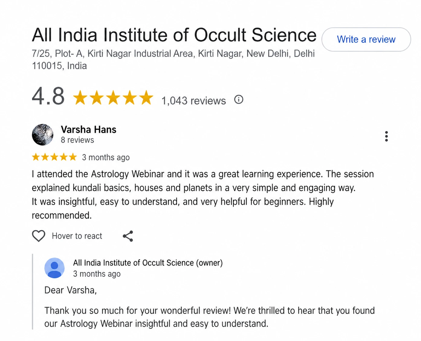 review